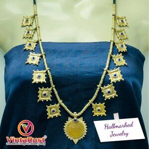 Vintage Tribal Coin Pendant Necklace, Tribal Bohemian Jewelry